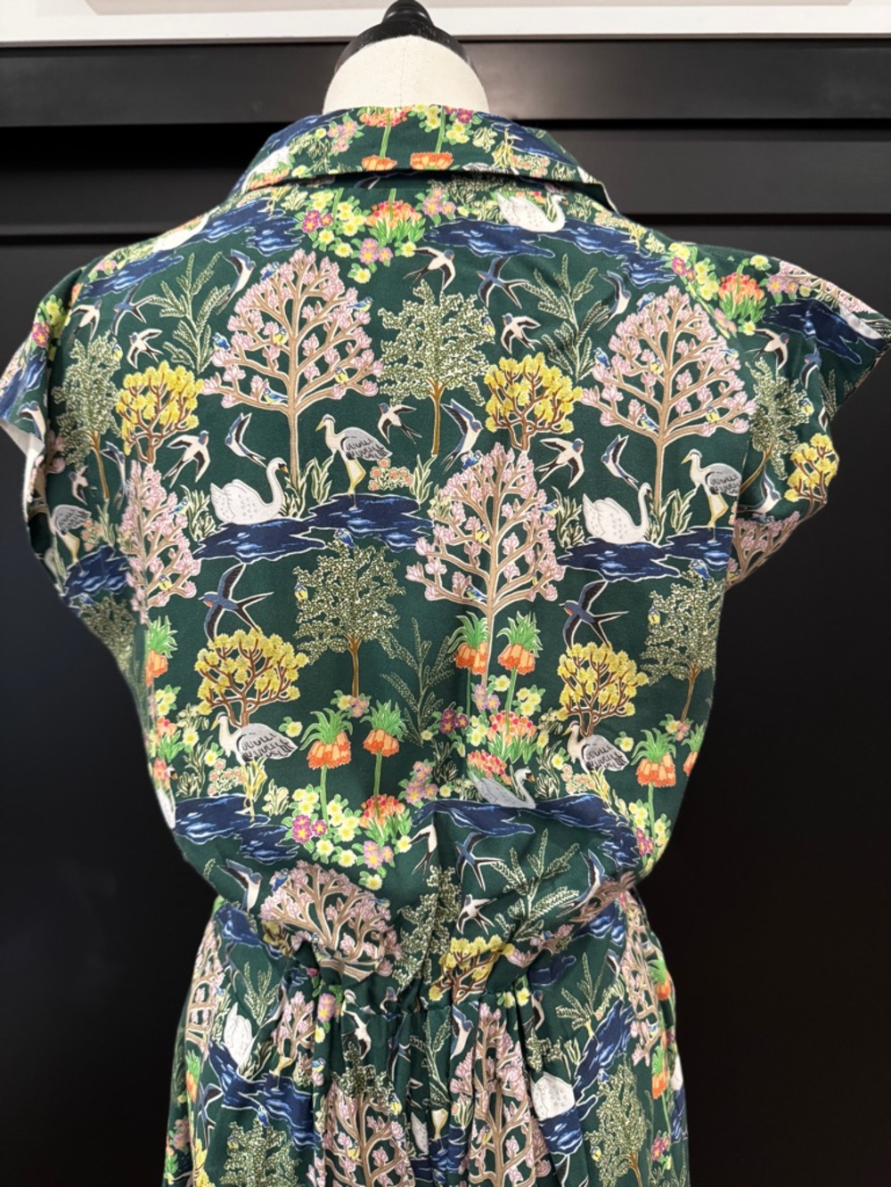 Palava Francesca - Green Botanical Gardens Tencel Jumpsuit UK 12/US 8 - Like New - Picture 10 of 16